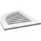 Ekena Millwork Quarter Round Top Left Surface Mount PVC Gable Vent w/ 3-1/2"W x 1"P Standard Frame, 22"W x 30"H GVPQL22X3001SF - alternate 2